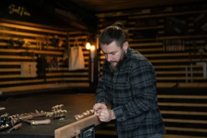 Niall working on a piece