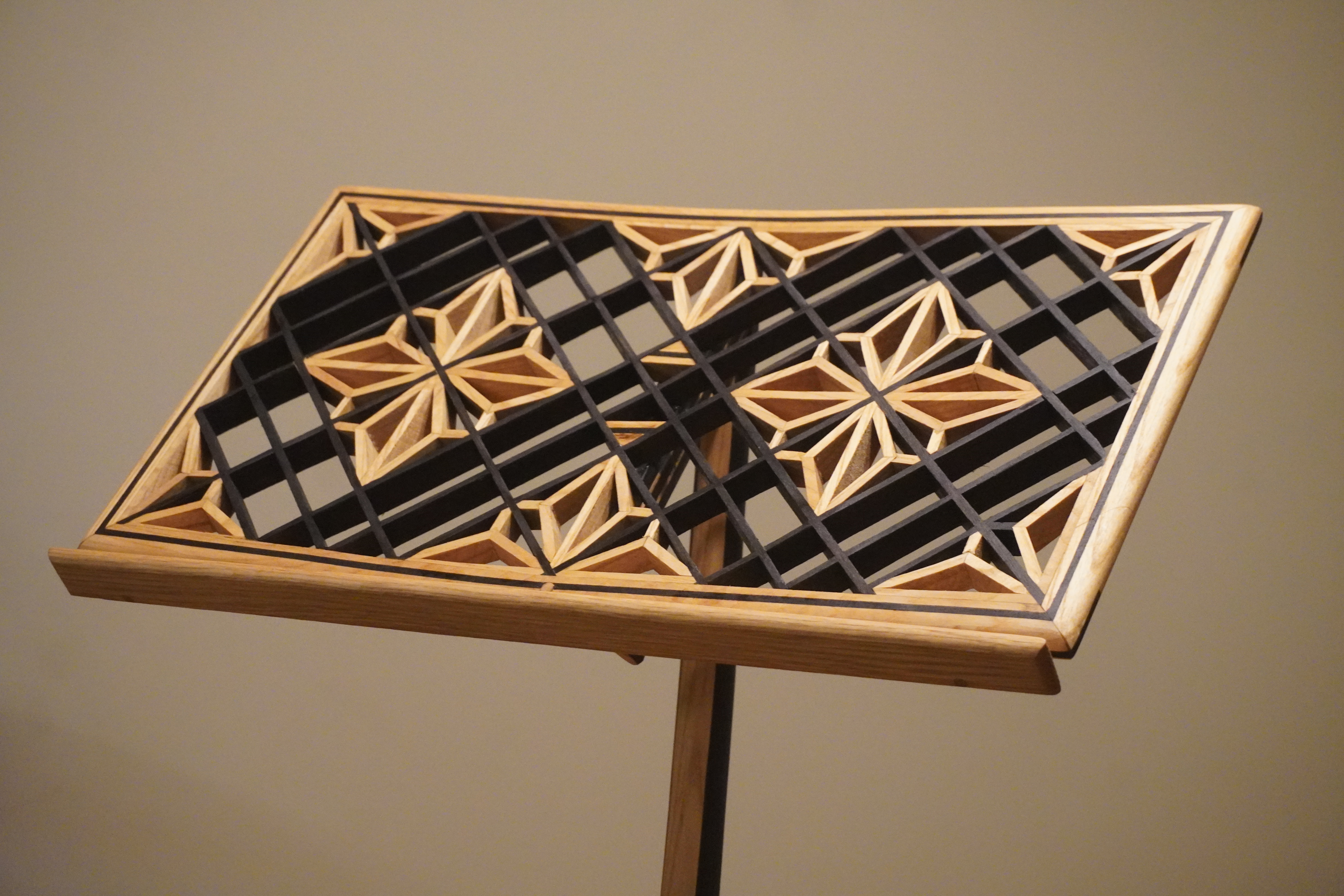 Time Dedicated to You handcrafted Kumiko oak lectern